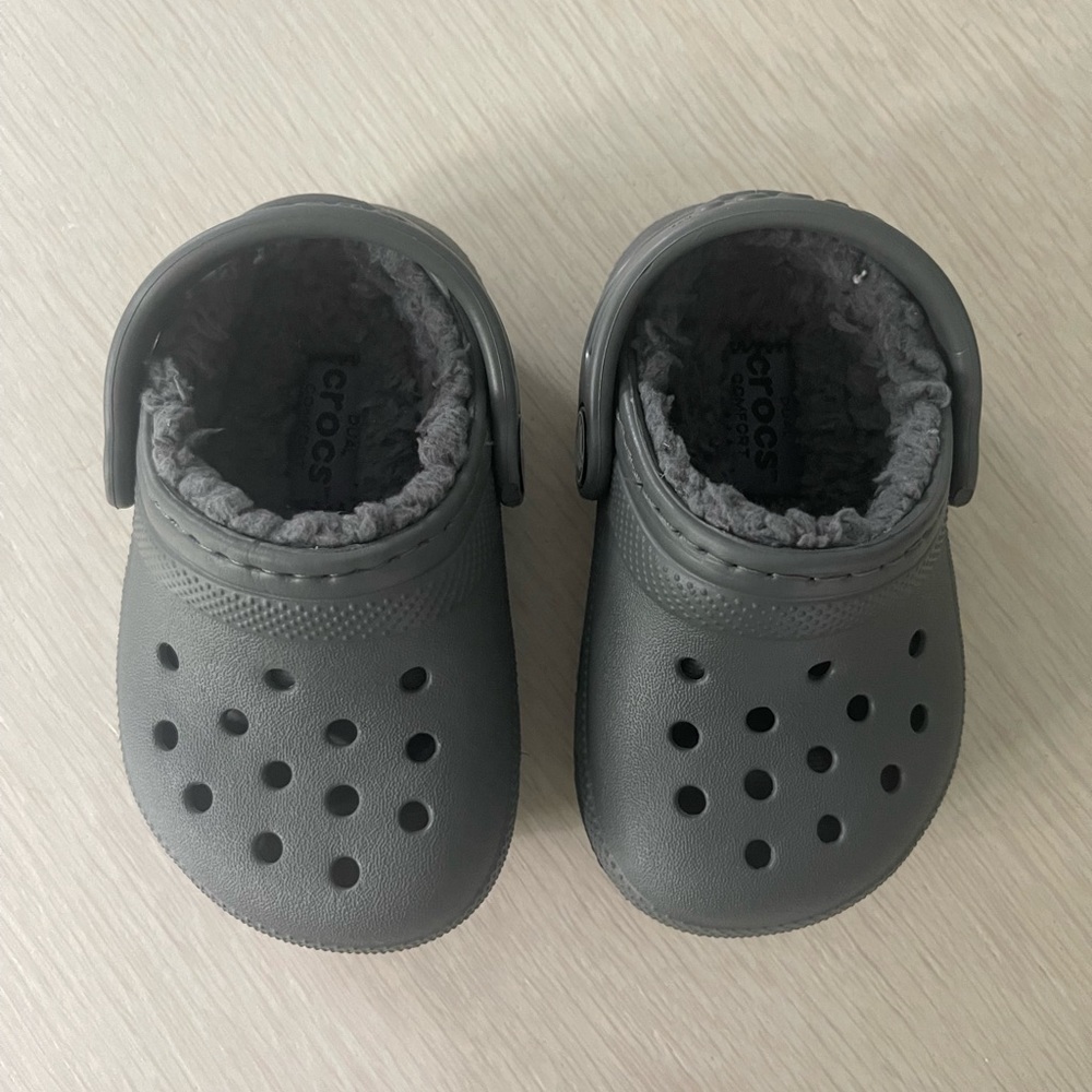 Baby fur lined Crocs